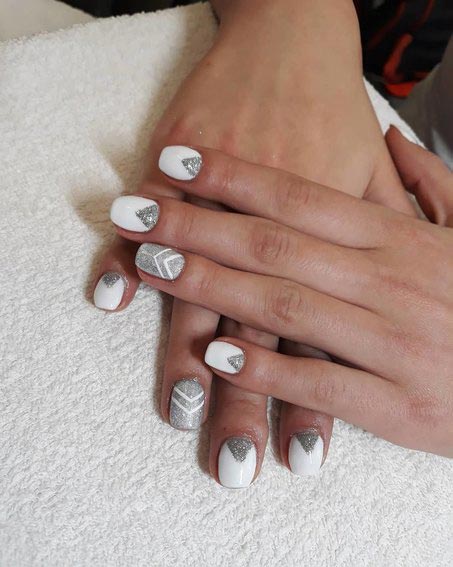 идеи маникюра с белым лаком, маникюр с белым лаком