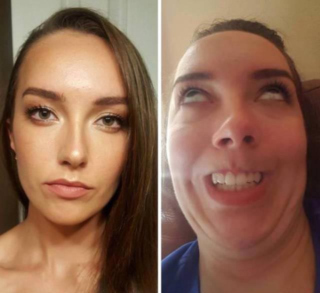 красавицы в в страшилищ, девушки превратились в страшилищ, девушки корчат рожи, девушки корчат смешные рожи