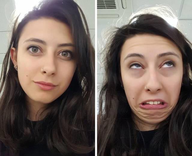 красавицы в в страшилищ, девушки превратились в страшилищ, девушки корчат рожи, девушки корчат смешные рожи