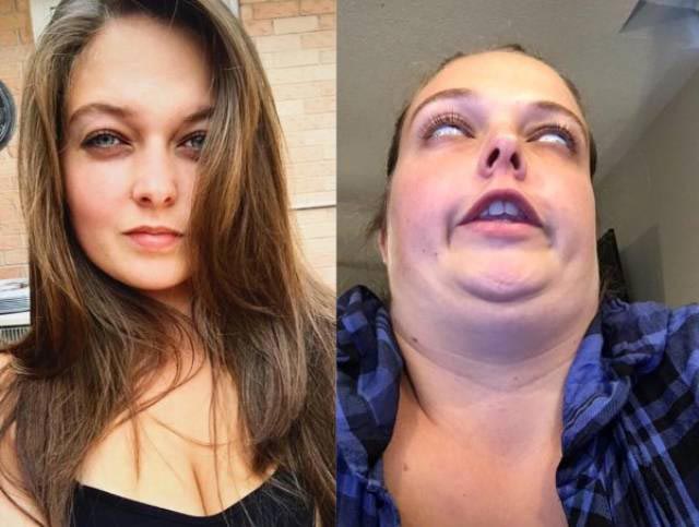 красавицы в в страшилищ, девушки превратились в страшилищ, девушки корчат рожи, девушки корчат смешные рожи