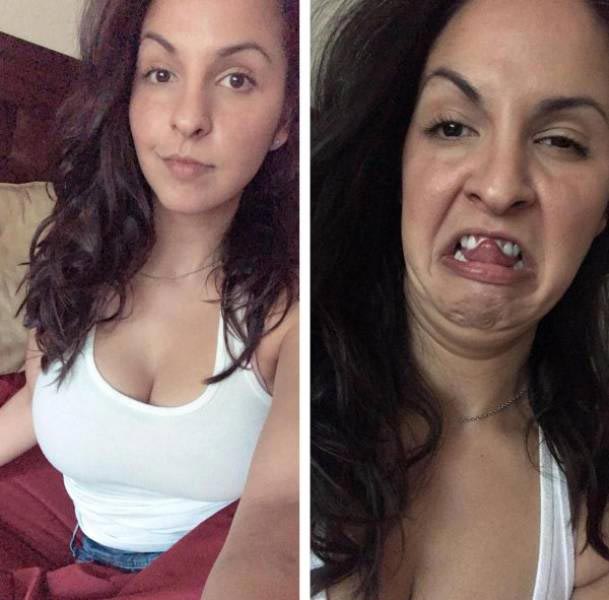 красавицы в в страшилищ, девушки превратились в страшилищ, девушки корчат рожи, девушки корчат смешные рожи