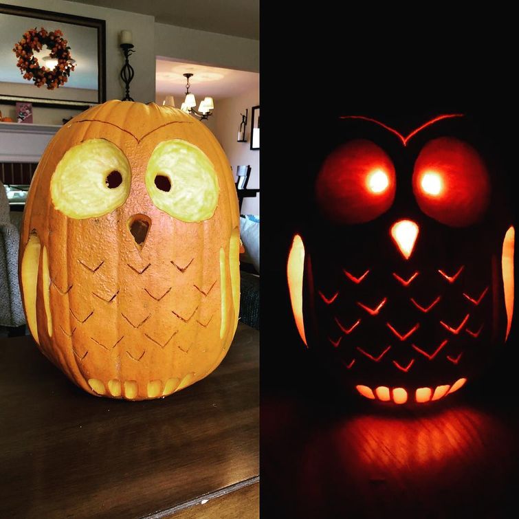 тыква в виде рыбы-удильщика, тыква в виде удильщика, вырезал тыкву в виде удильщика, вырез тыкву на хэллоуин