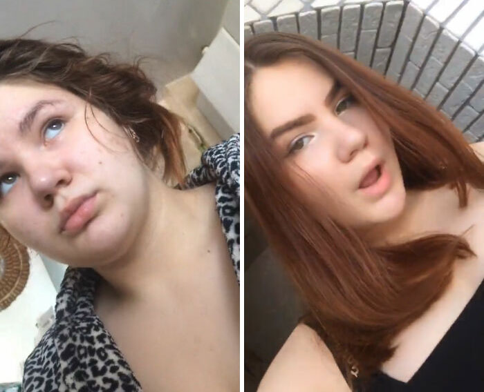 До и после модели из Тик-Ток видео