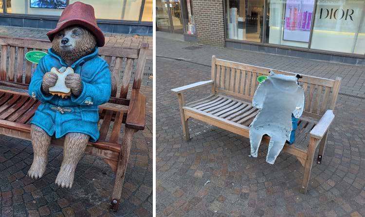 статую медведя падингтона срезали и украли