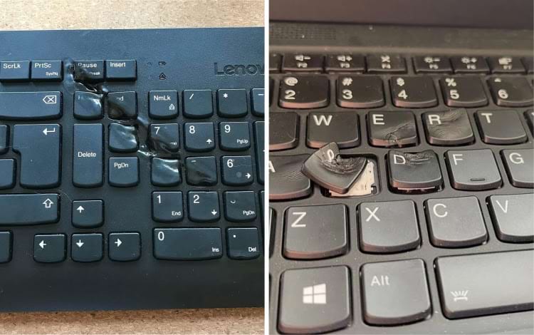 оплавленная клаиватура