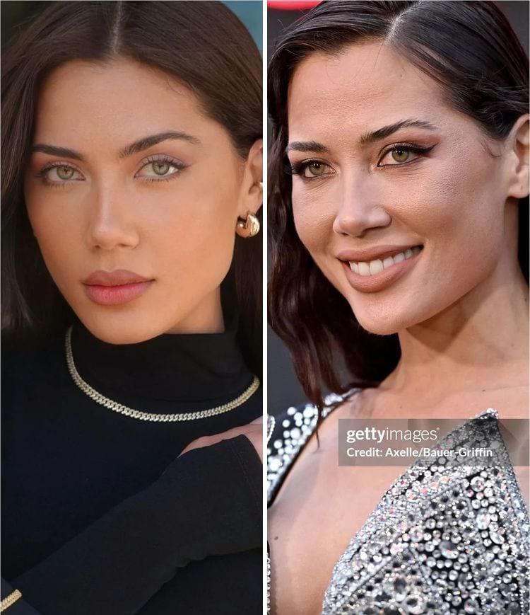 женщина с фотошопом и фильтрами и без