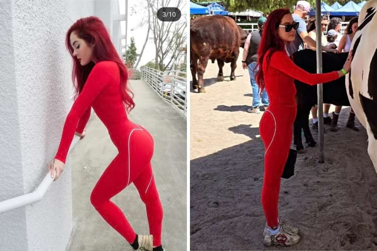 женщина с фотошопом и фильтрами и без