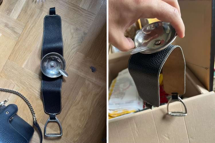 пепельница, которую помещают на подлокотник дивана