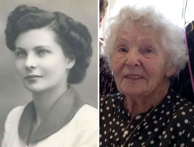 женщина в молодости и в пожилом возрасте