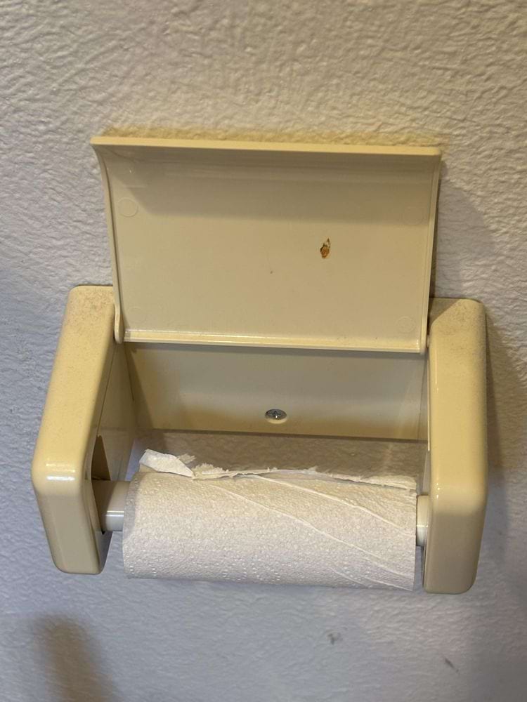 туба от туалетной бумаги в держателе