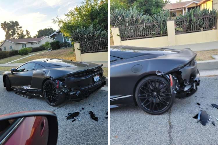 в дорогую машину врезались