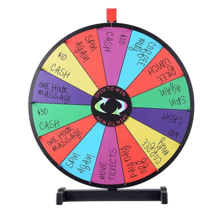  верхняя часть вращающегося колеса для определения приза во время розыгрыша