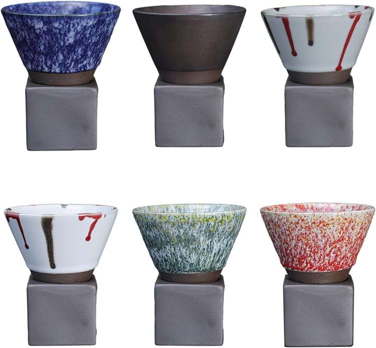 японская конусообразная чашка для чая/кофе и подставка к ней