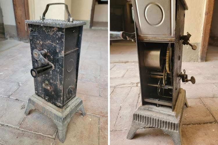 заводной вертел для приготовления мяса на огне