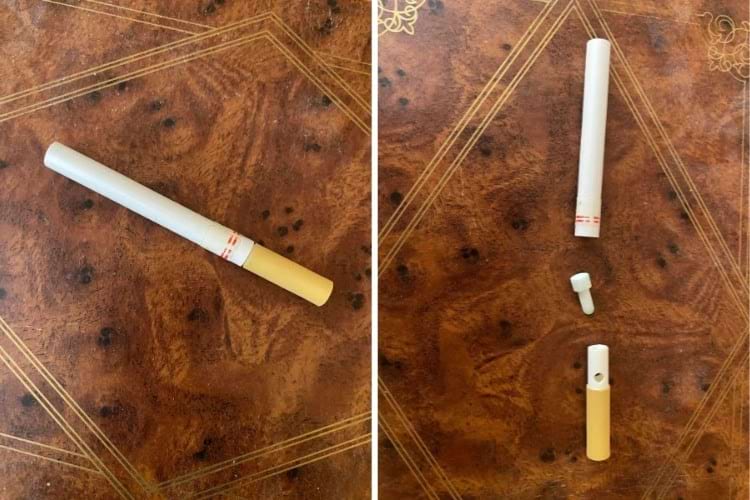 Имитация сигареты с маленьким мундштуком