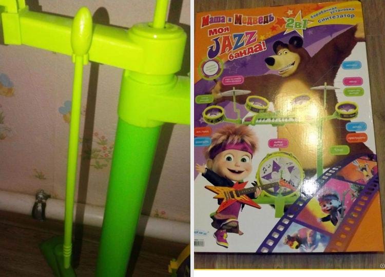 арабанная палочка из комплекта игрушечной ударной установки маша и медведь