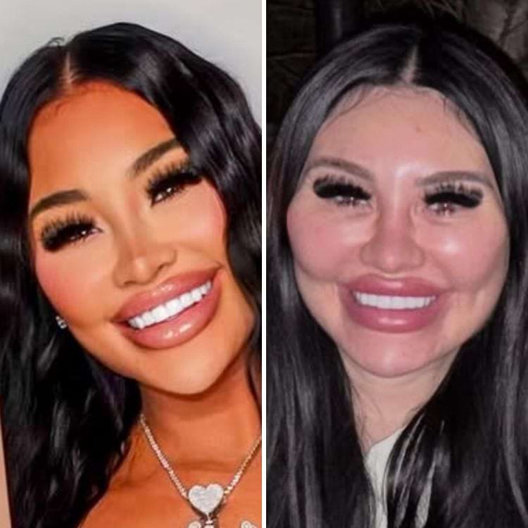 женщины до и после фильтров и фотошопа