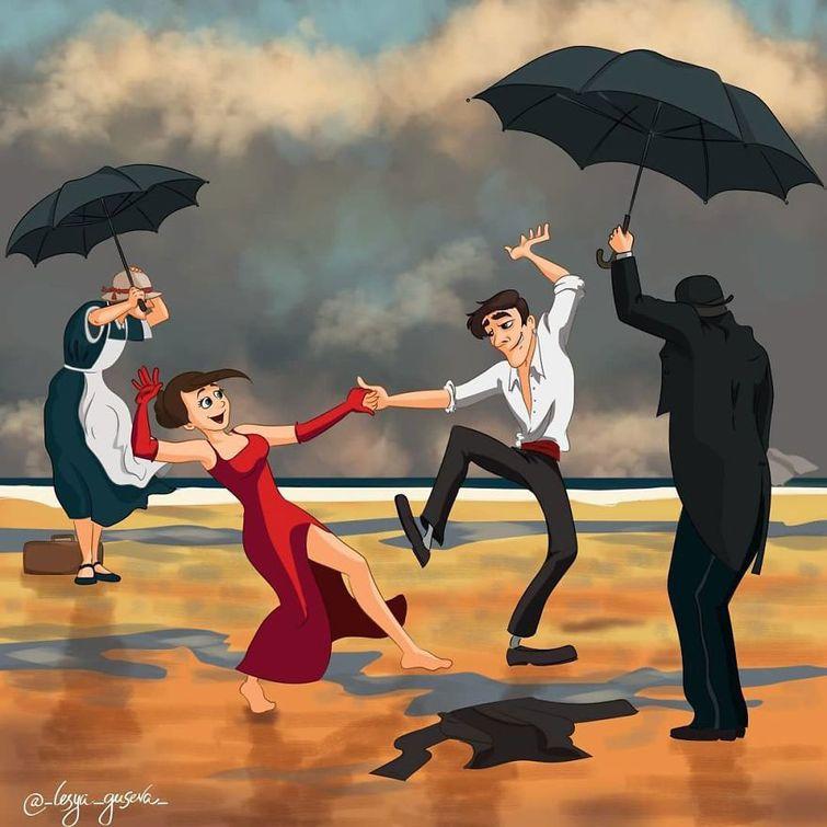 Фотографии, показывающие, что произошло за кулисами знаменитых картин Леся Гусева, что скрывают известные картины, за кулисами картин