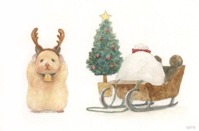 Японский художник мило изображает жизнь своего хомяка, если бы тот был человеком Японский художник изображает жизнь своего хомяка, хомяк Сикероку, Sukeroku, Gotte