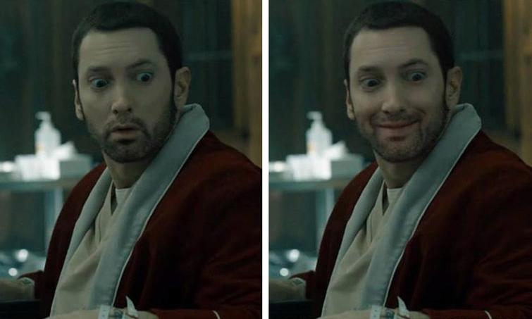 Парень заставляет Эминема улыбаться,  Эминем улыбается, Майк Браун