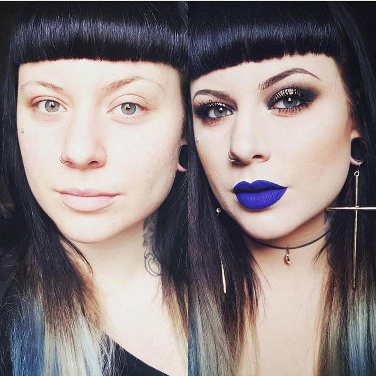 Девушки до и после макияжа, #powerofmakeup