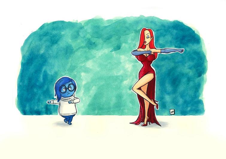 Художница совмещает двух разных персонажей в одну картинку, чтобы получить нового Художница совмещает двух разных персонажей в одну картинку, Линда Бурдебала, Linda Bouderbala