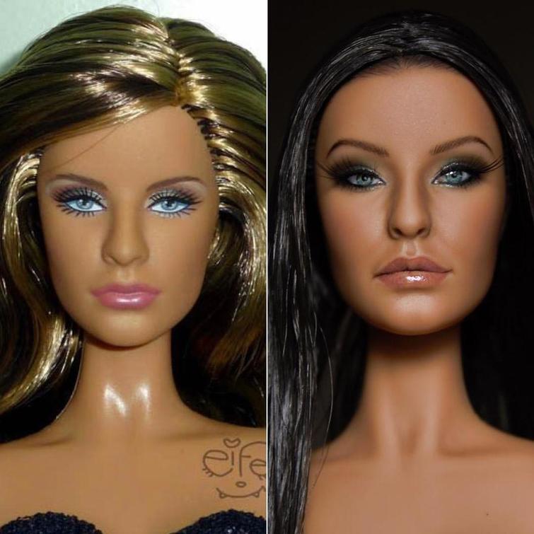 Украинская художница удаляет старый макияж у кукол, Ольга Каменецкая