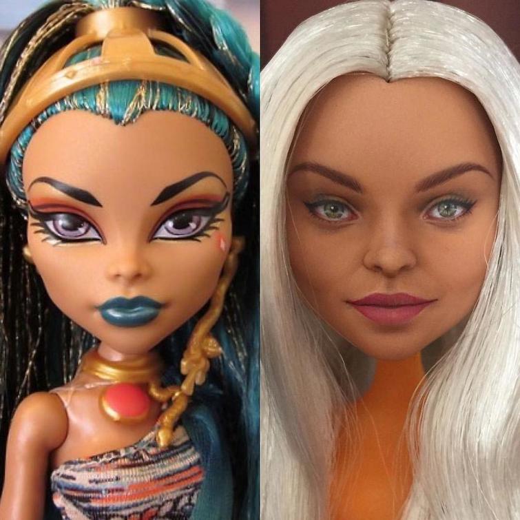 Украинская художница удаляет старый макияж у кукол, Ольга Каменецкая