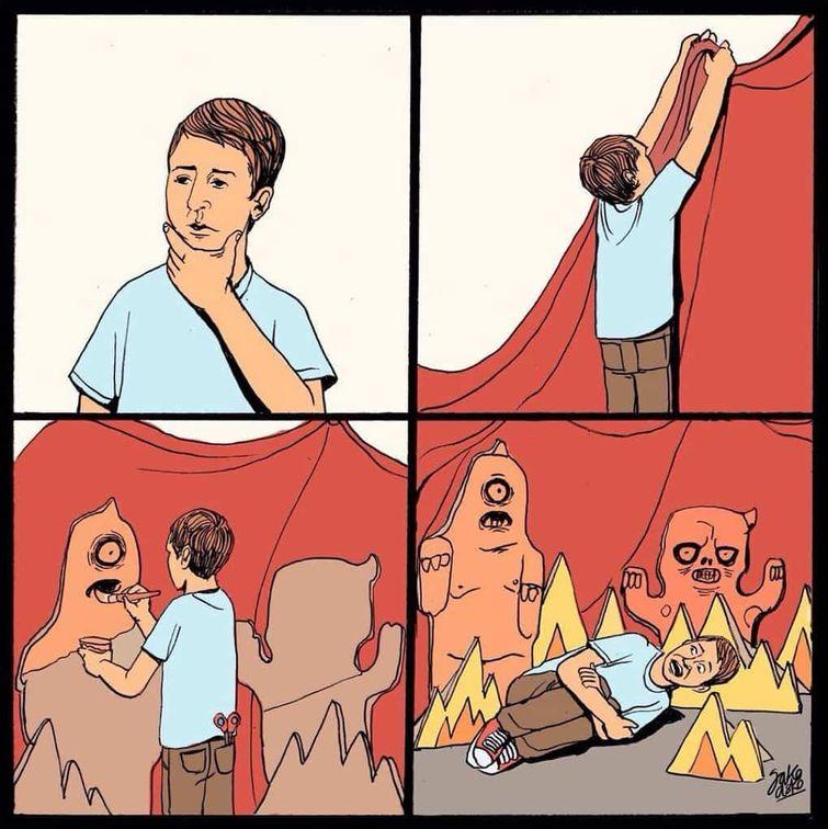  мощные иллюстрации о сегодняшнем мире, Сантьяго Оливерос, Sakoasko