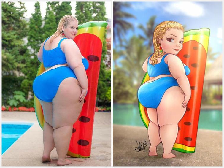 Художник нарисовал полных женщин, Эдуардо Сантос, Eduardo Santos)Эдулл, Edull