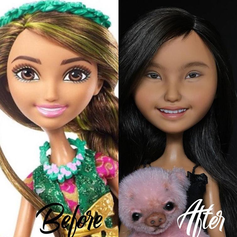 Украинская художница удаляет старый макияж у кукол, Ольга Каменецкая