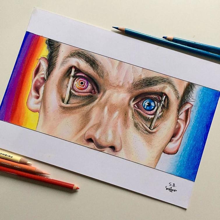 Художник критикует современное общество и его технологии, Сэм Бейли, Sam Bailey