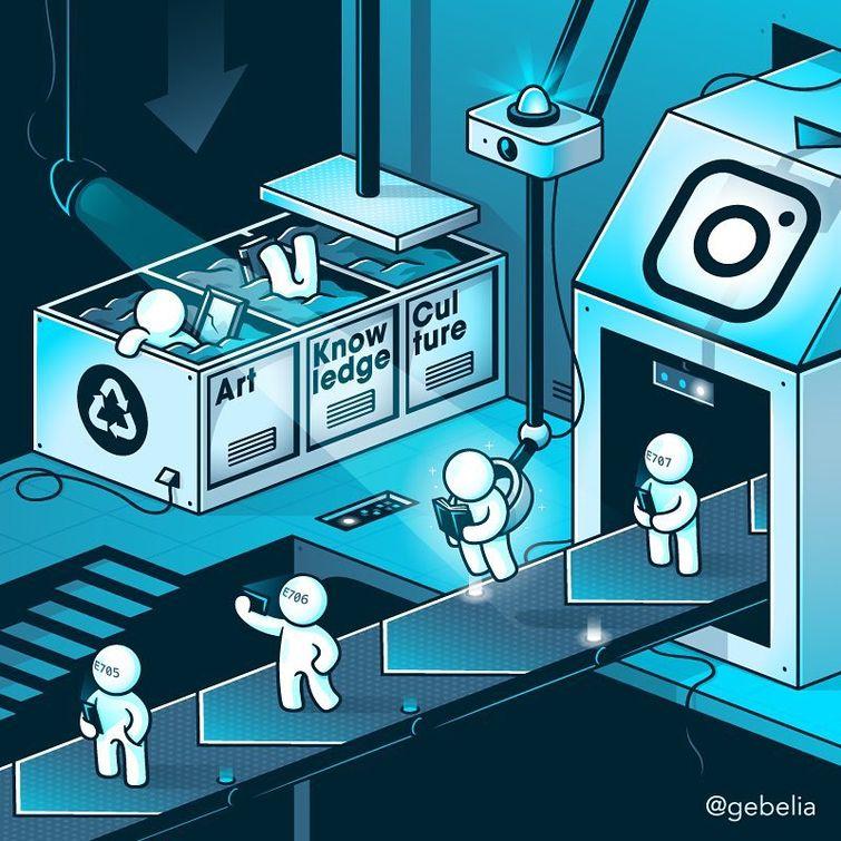 остроумные иллюстрации, печальная правда,Элия Коломбо, Elia Colombo