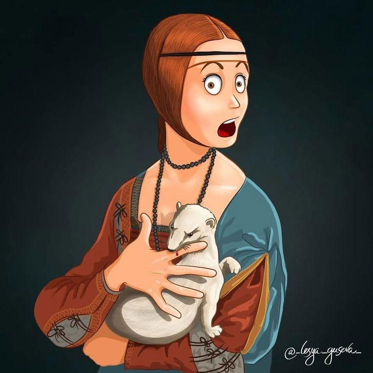 Фотографии, показывающие, что произошло за кулисами знаменитых картин Леся Гусева, что скрывают известные картины, за кулисами картин