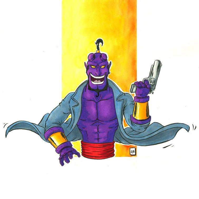 Художница совмещает двух разных персонажей в одну картинку, чтобы получить нового Художница совмещает двух разных персонажей в одну картинку, Линда Бурдебала, Linda Bouderbala