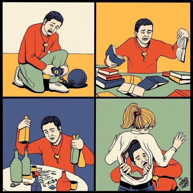  мощные иллюстрации о сегодняшнем мире, Сантьяго Оливерос, Sakoasko