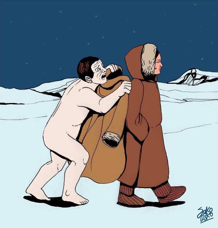  мощные иллюстрации о сегодняшнем мире, Сантьяго Оливерос, Sakoasko