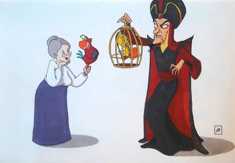 Художница поменяла местами известных мультяшных животных, Линда Бурдебала, Linda Bouderbala