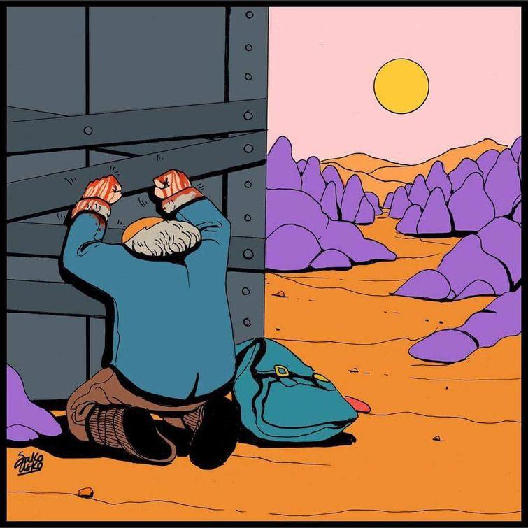  мощные иллюстрации о сегодняшнем мире, Сантьяго Оливерос, Sakoasko