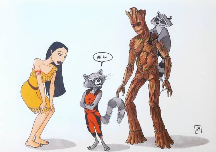 Художница поменяла местами известных мультяшных животных, Линда Бурдебала, Linda Bouderbala