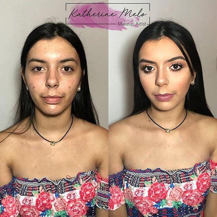 Девушки до и после макияжа, #powerofmakeup