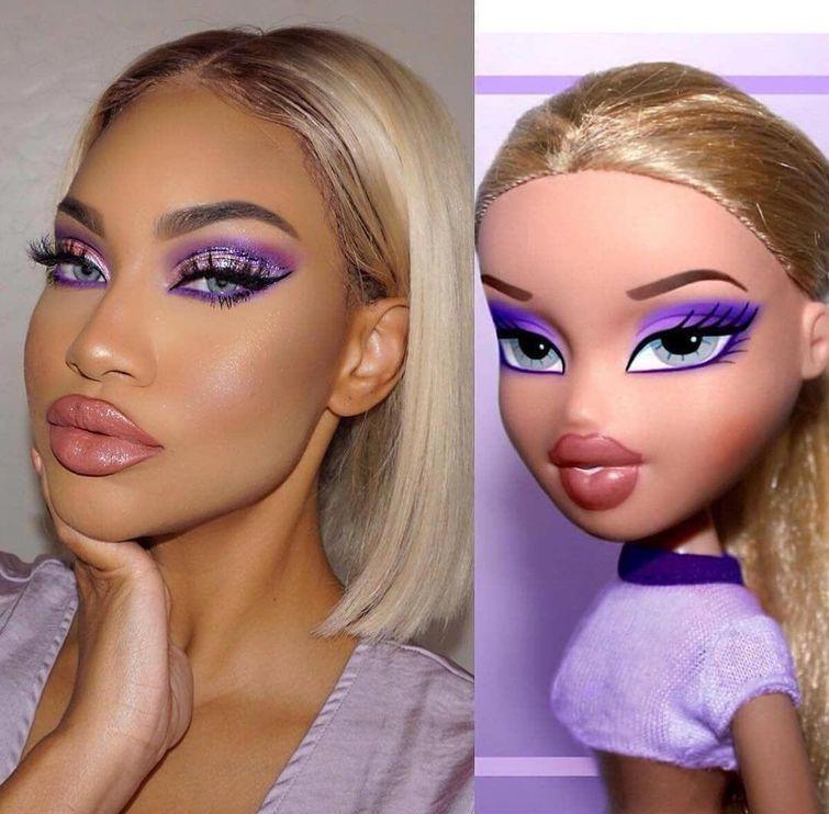 bratzChallenge, челлендж bratz,  воссоздать макияж и образ кукол Братц