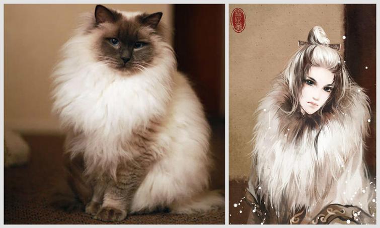 Китайский художник создает человеческую версию очаровательных котят и результат ми-ми-ми Китайский художник создает человеческую версию очаровательных котят, xuedaixun