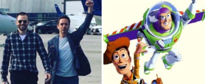 Роберт Дауни-младший и Крис Эванс выглядят как диснеевские дуэты, Роберт Дауни-младший, Крис Эванс