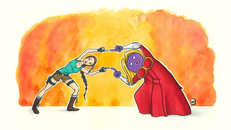 Художница совмещает двух разных персонажей в одну картинку, чтобы получить нового Художница совмещает двух разных персонажей в одну картинку, Линда Бурдебала, Linda Bouderbala