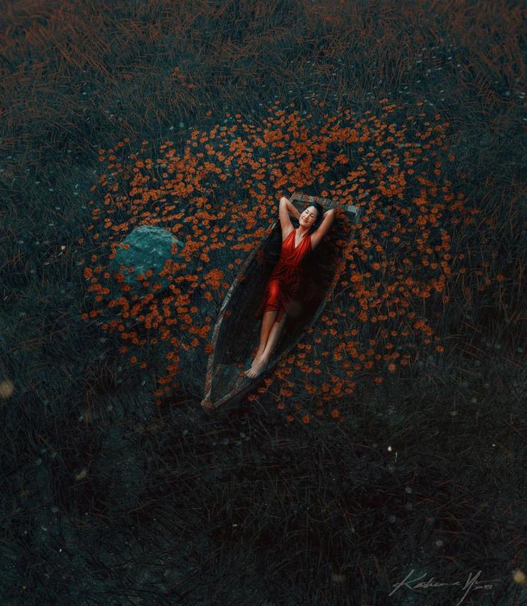 Фотограф превращает истории, которые видит в своей голове в волшебство, используя фотошоп фотограф Катрина Ю, Katrina Yu, при помощи фотошопа