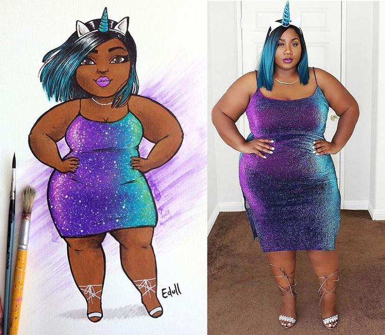 Художник нарисовал полных женщин, Эдуардо Сантос, Eduardo Santos)Эдулл, Edull