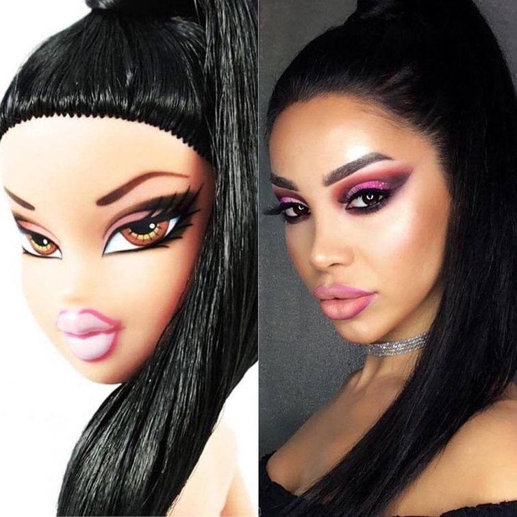 bratzChallenge, челлендж bratz,  воссоздать макияж и образ кукол Братц