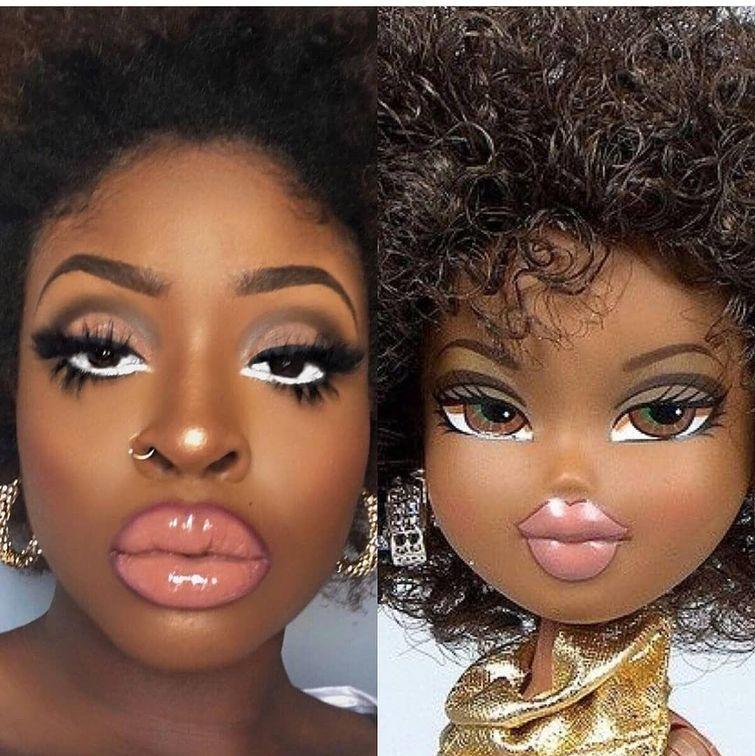 bratzChallenge, челлендж bratz,  воссоздать макияж и образ кукол Братц