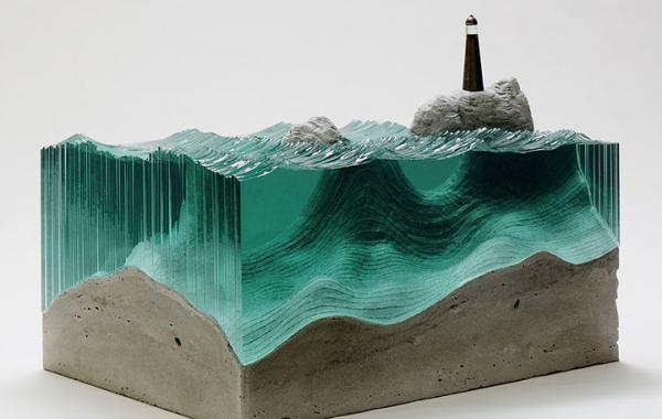 Океанские волны из стекла, художник  Бен Янг, Ben Young